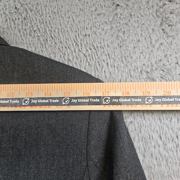 J Crew Blazer Suit Women Size 10 Wool Blend Gold Button Textured Gray - Picture 14 of 16
